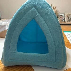 Cat House Indoor Bed with removable Foam Cushion. Pet Tent for Small Animals